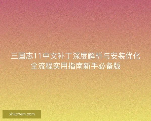 三国志11中文补丁深度解析与安装优化全流程实用指南新手必备版