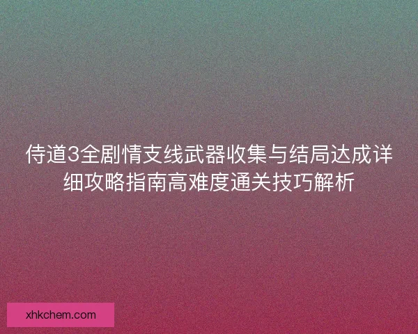 侍道3全剧情支线武器收集与结局达成详细攻略指南高难度通关技巧解析